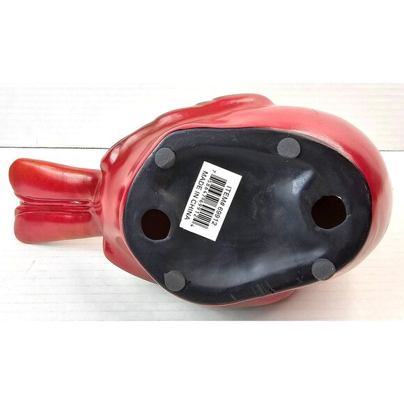 Vintage Red Ceramic Large Cardinal Bird Figurine Decorative Sculpture - Picture 7 of 8